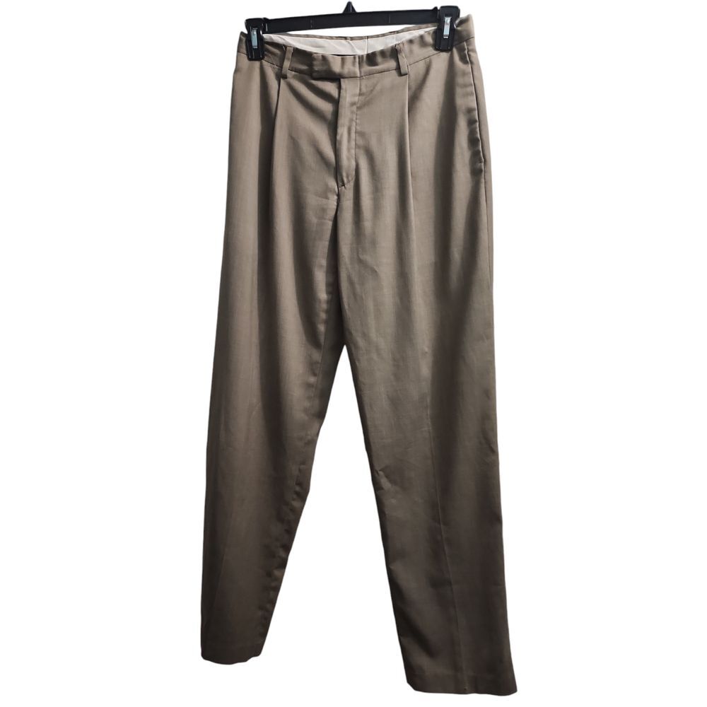Kenneth Cole Reaction Men's Khaki Dress Pants Classic‎ Fit Pleated Trousers
